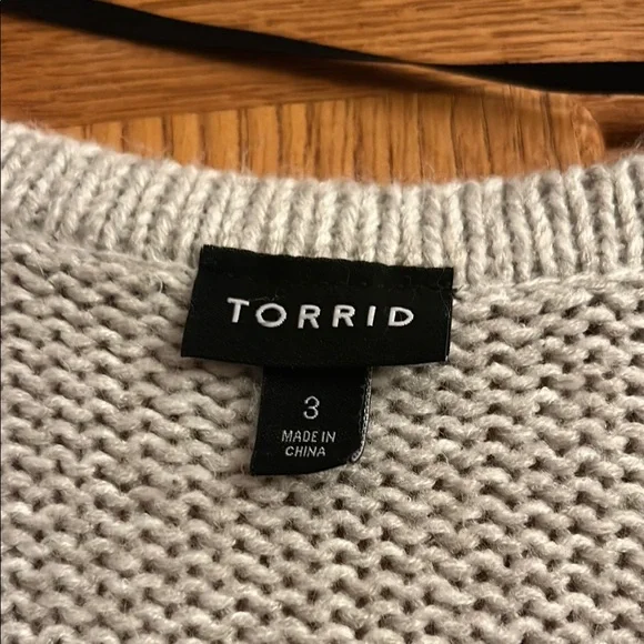 Torrid Cozy Black and Gray Sweater - Picture 4 of 6